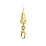 Back crisscrossing gold design of 2.02 ct Lab-Grown Diamond Clasp Connector Extender in 18k Yellow Gold