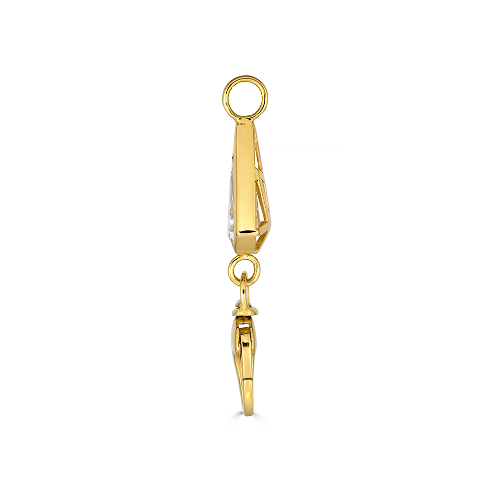 Sideof 2.02 ct Lab-Grown Diamond Clasp Connector Extender in 18k Yellow Gold