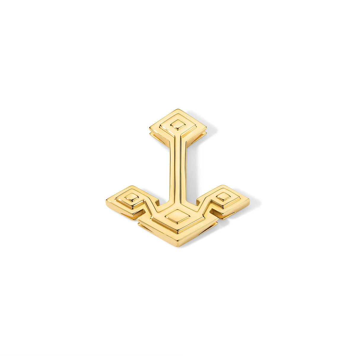 Root Anchor Pendant on white background top view