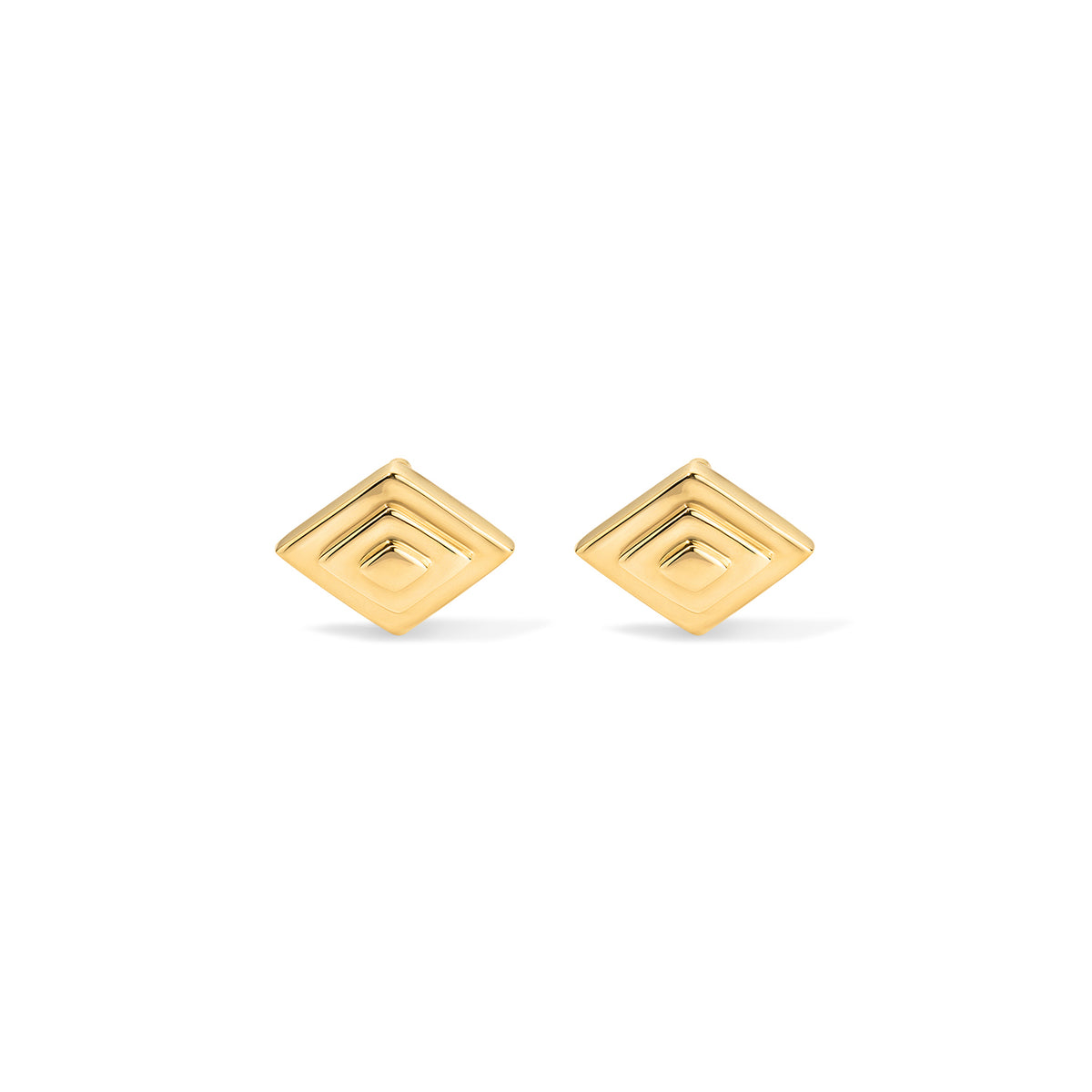Root Earrings front angle on white