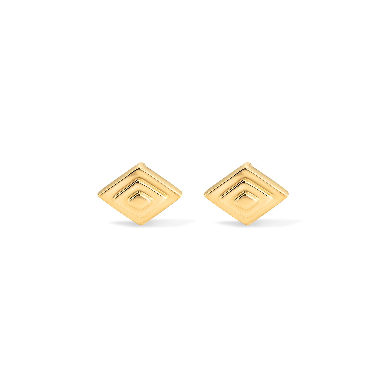Root Earrings front angle on white