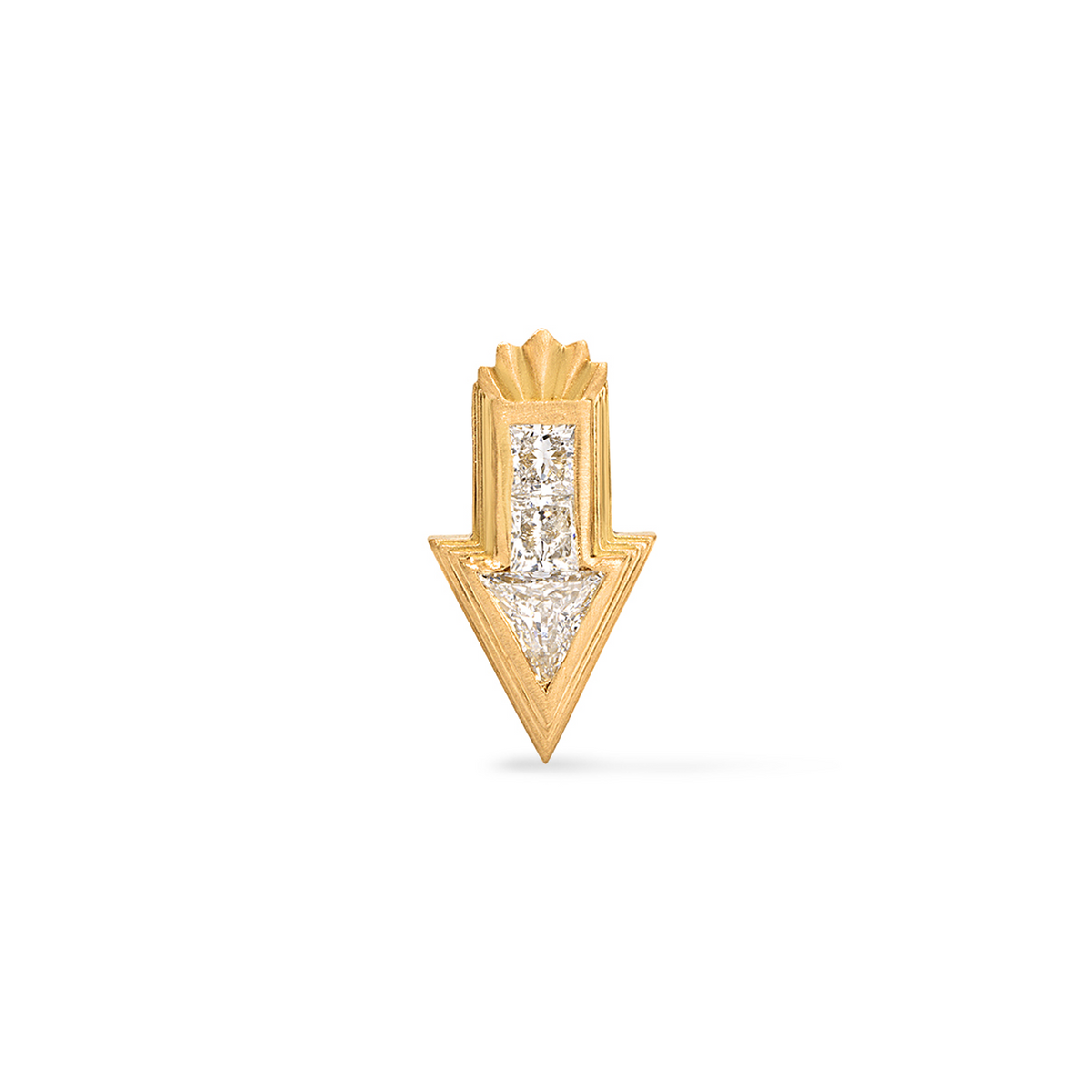 Siren Arrow Diamond Pendant Charm front on white background