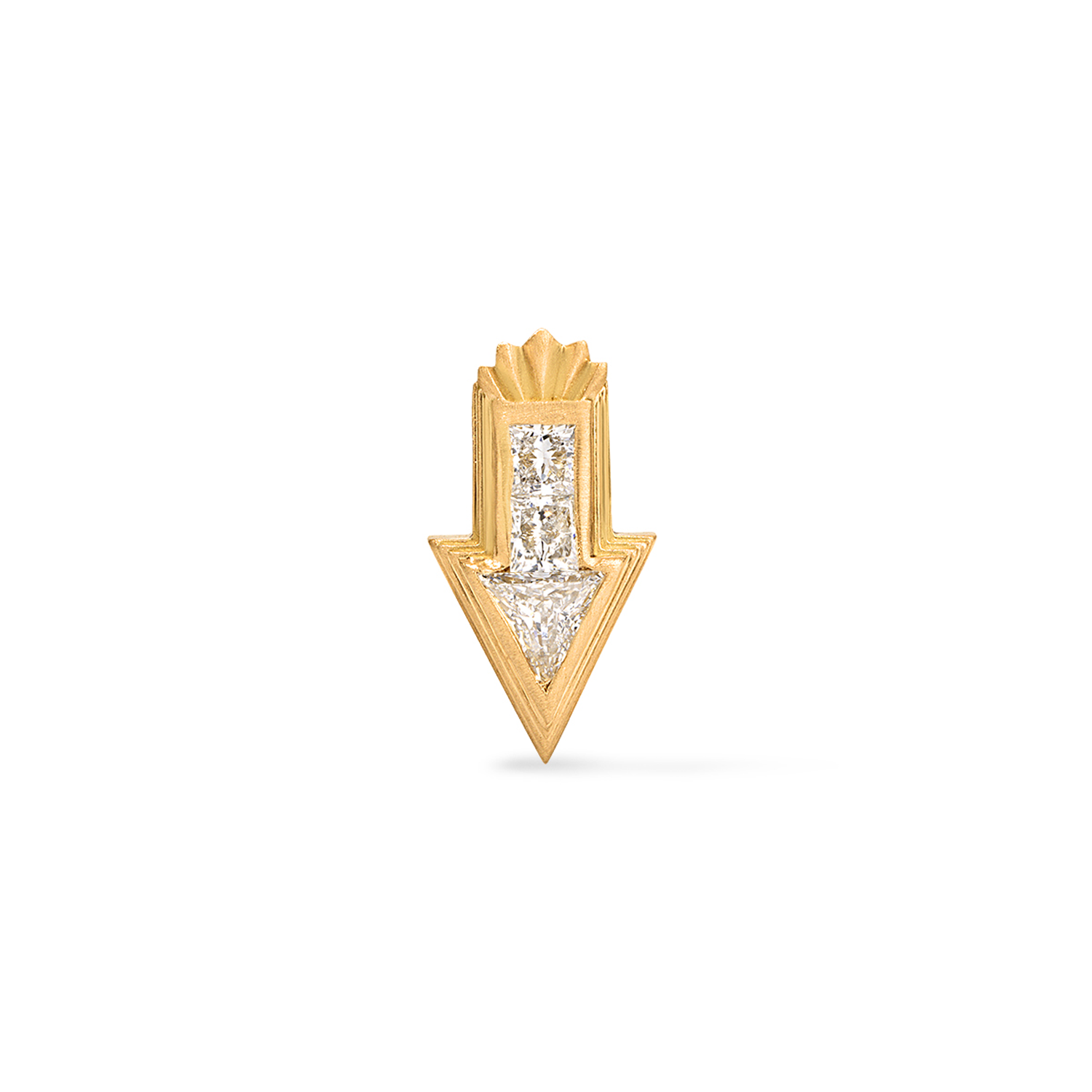 Siren Arrow Diamond Pendant Charm front on white background