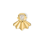 Siren Shell Pendant Charm Front Diamond