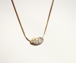 Sage Marquise Diamond Pendant two east west double sided multifunctional design
